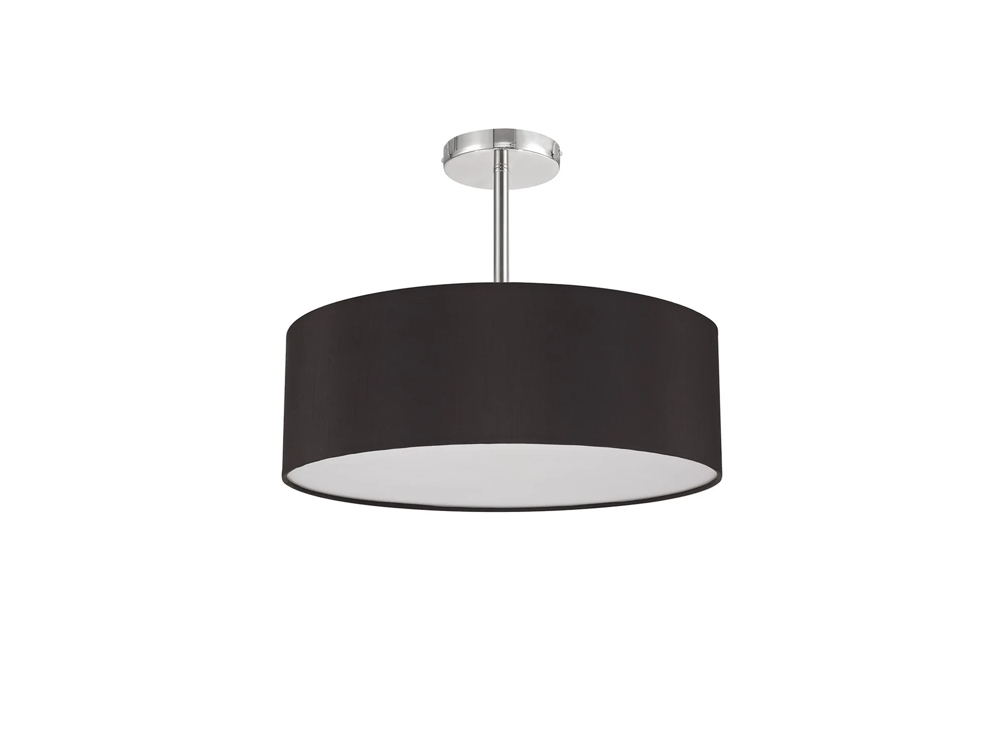 Baymont 45cm Semi Flush 5 Light Polished Chrome, Black/White DK0725  Deco Baymont CH BL